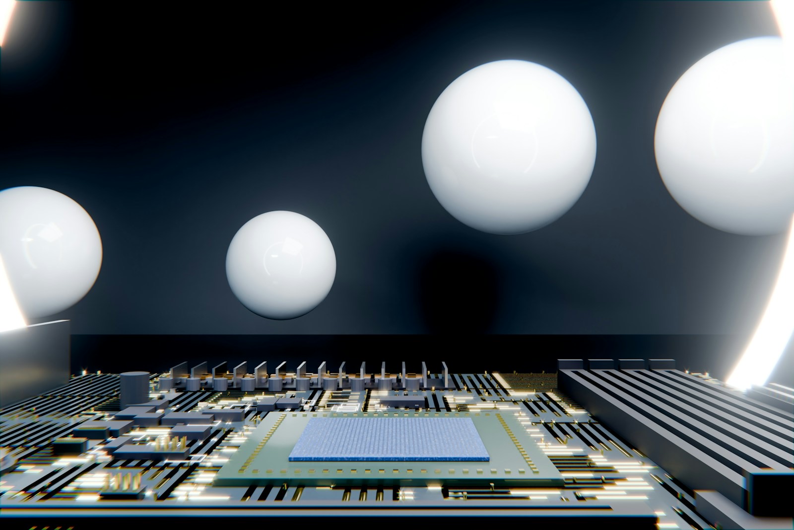 Processor visual representing AI agent architecture and configuration